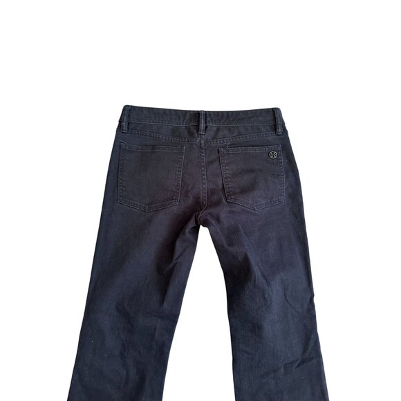 TORY BURCH Women's Black Bootcut The Tory Jeans Size 27 - Picture 4 of 11